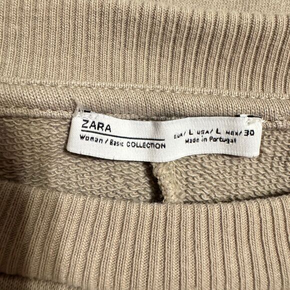 ZARA Roll Sleeve Two Tone Top - Picture 6 of 6